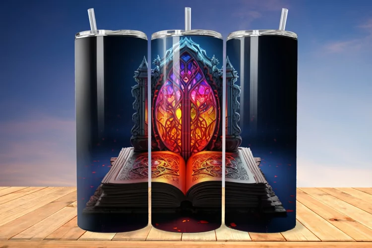 3D Gothic Book 20oz/30oz Skinny Tumbler