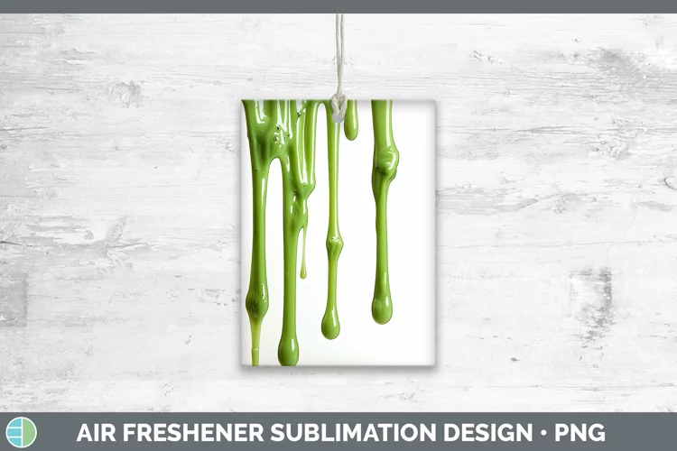 3D Green Slime Air Freshener Sublimation Car Freshener Desig
