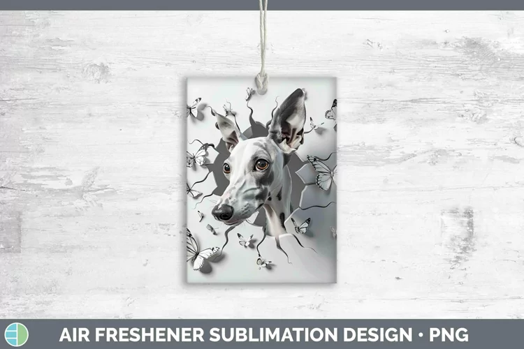 3D Greyhound Air Freshener | Sublimation Car Freshener Desig
