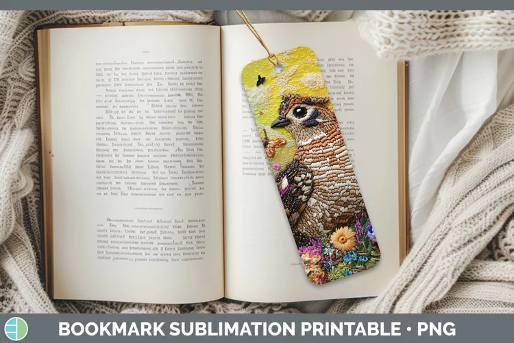 3D Grouse Bookmark Sublimation Printable Designs