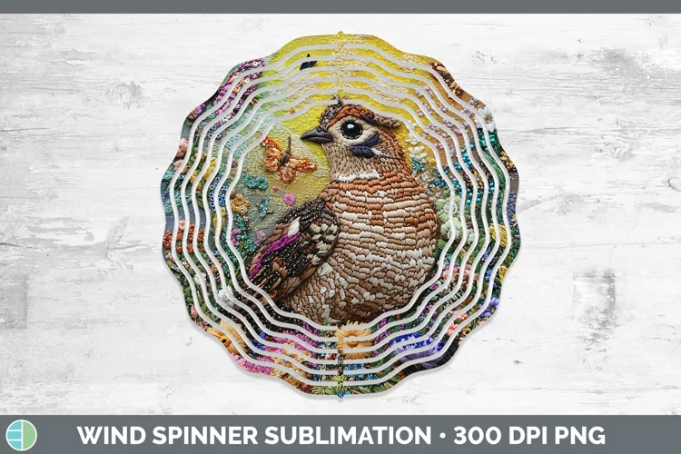 3D Grouse Wind Spinner Sublimation Spinner Designs