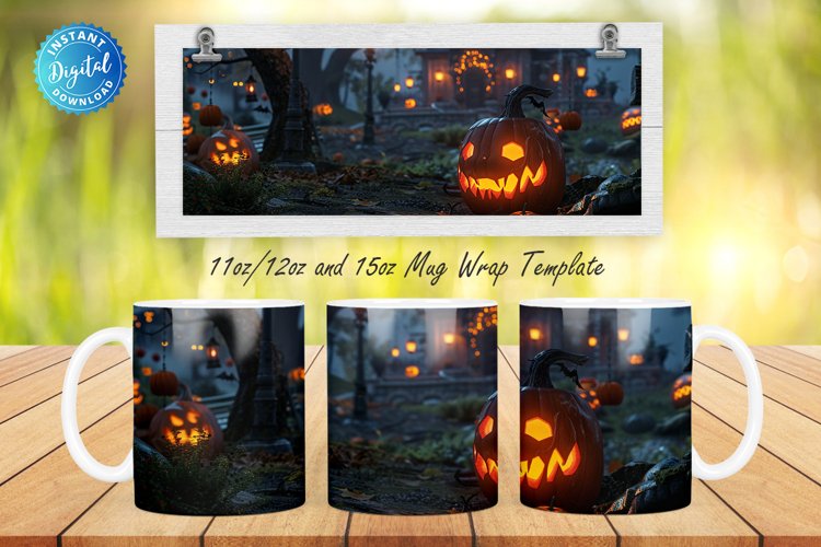 3D Halloween 11, 12 & 15 Oz Mug Sublimation