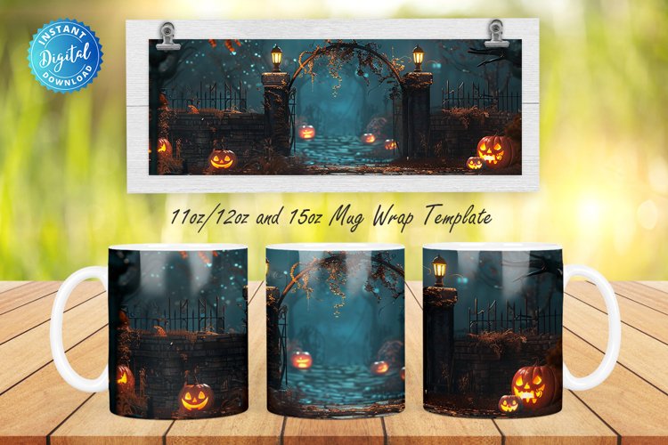 3D Halloween 11, 12 & 15 Oz Mug Sublimation example image 1