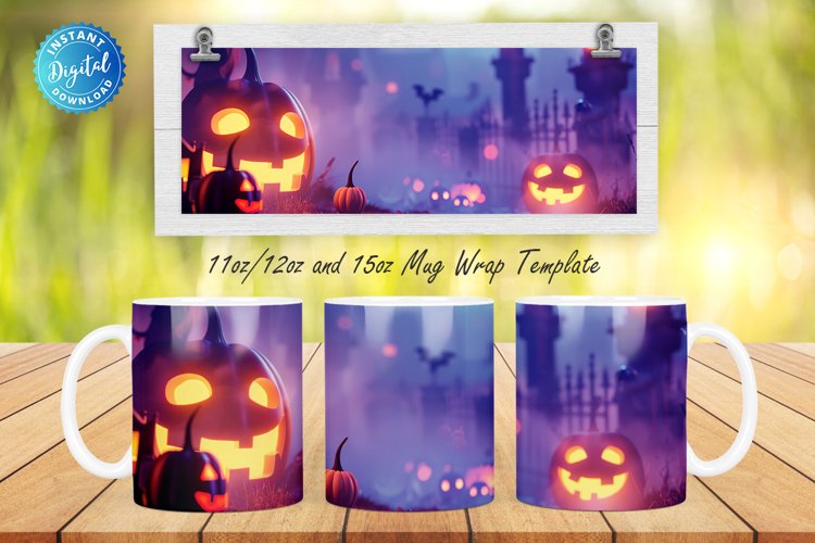 3D Halloween 11, 12 & 15 Oz Mug Sublimation example image 1