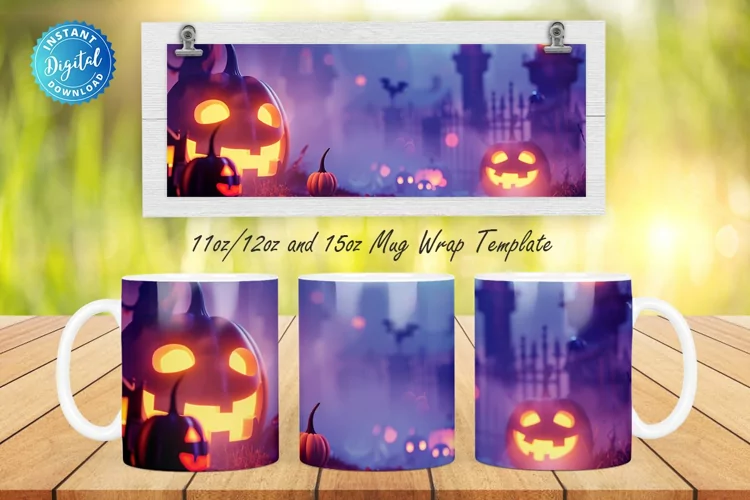 3D Halloween 11, 12 & 15 Oz Mug Sublimation