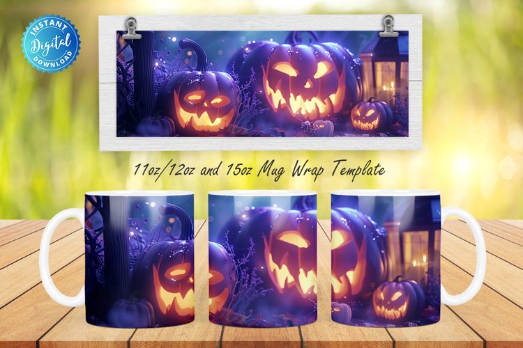 3D Halloween 11, 12 & 15 Oz Mug Sublimation example image 1
