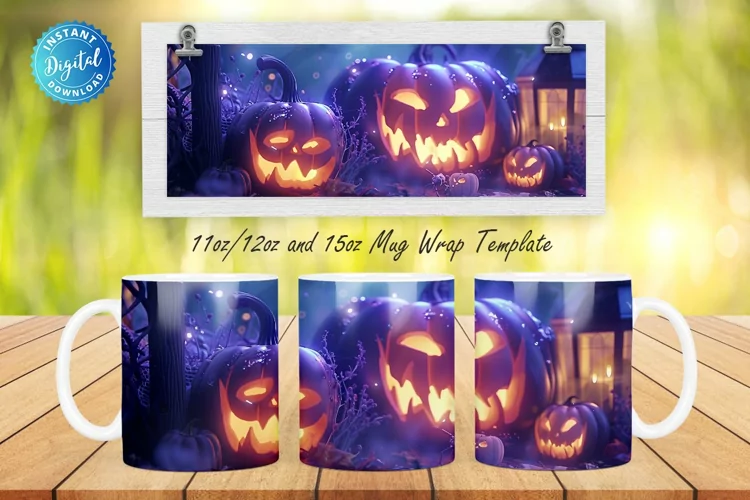 3D Halloween 11, 12 & 15 Oz Mug Sublimation