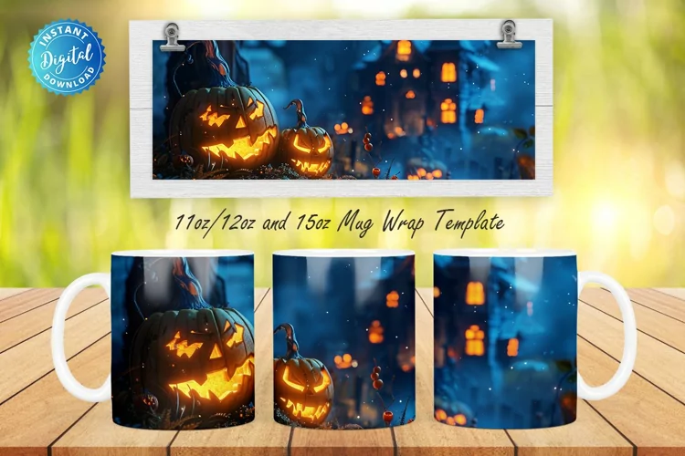 3D Halloween 11, 12 & 15 Oz Mug Sublimation