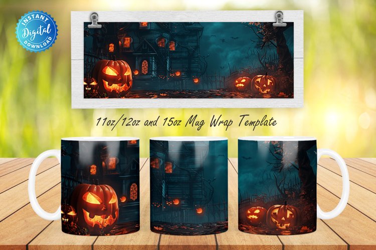 3D Halloween 11, 12 & 15 Oz Mug Sublimation example image 1