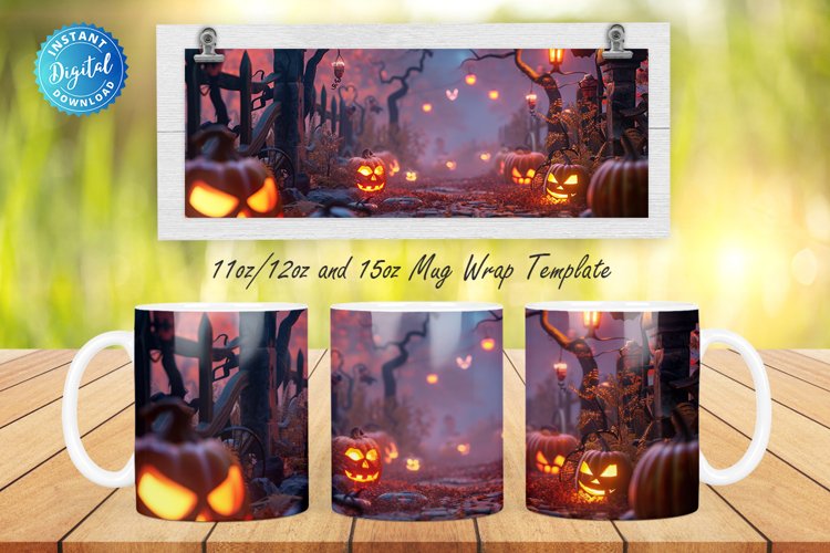 3D Halloween 11, 12 & 15 Oz Mug Sublimation