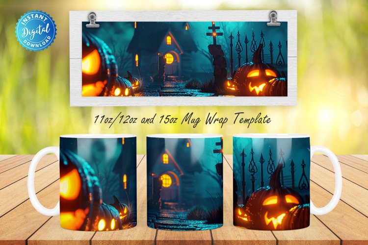 3D Halloween 11, 12 & 15 Oz Mug Sublimation