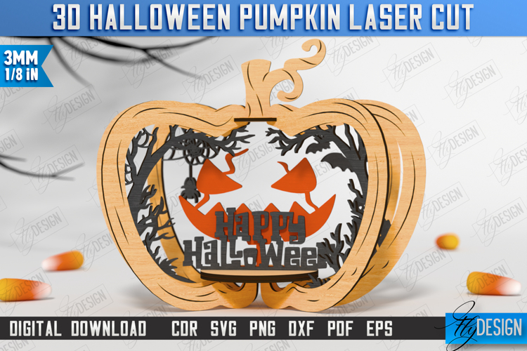 3D Pumpkin Laser Cut | Halloween Decorations| Jack o Lantern