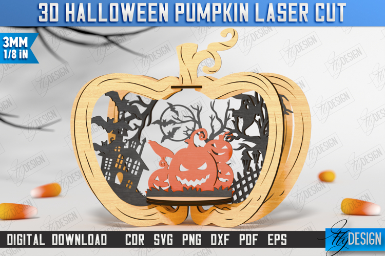 3D Halloween Pumpkin Laser Cut | Halloween Decorations | CNC