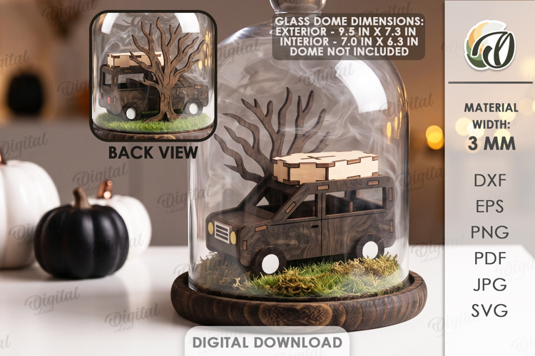 3D Halloween Stand Laser Cut. Halloween Standing Decor SVG