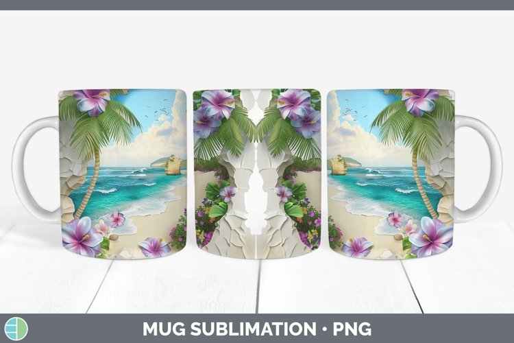 Gorgeous3D Hole in the Wall Mug Wrap design.