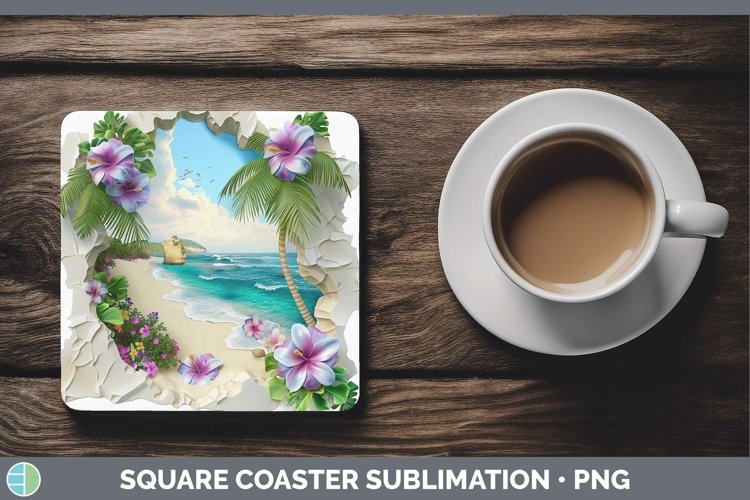 Gorgeous3D Hole in the Wall Square Coaster design.