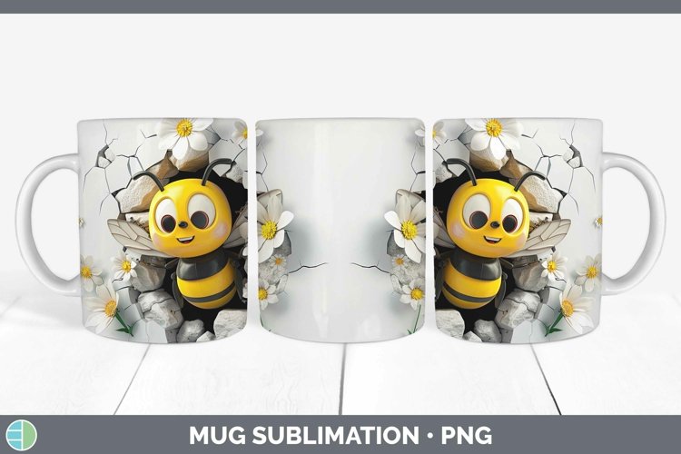 Gorgeous3D Hole in the Wall Mug Wrap design.