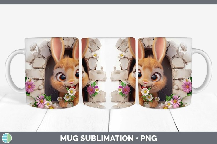 Gorgeous3D Hole in the Wall Mug Wrap design.