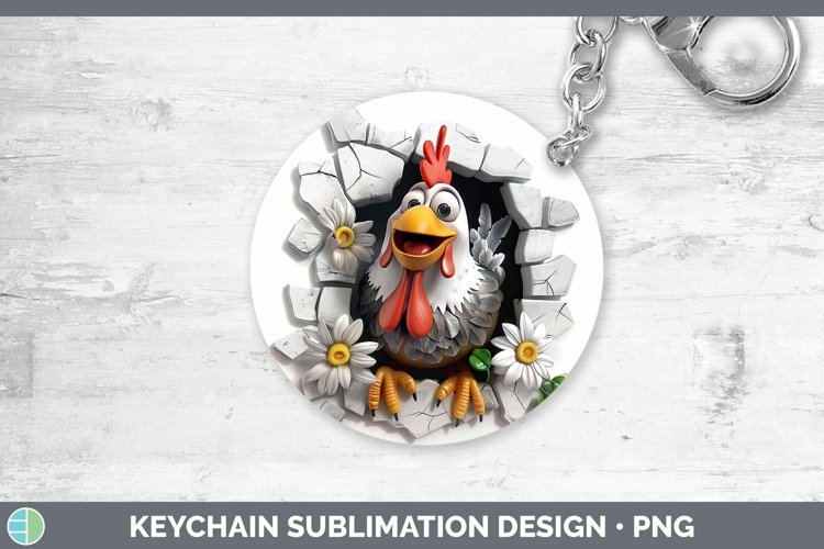 Gorgeous3D Hole in the Wall Keychain design.