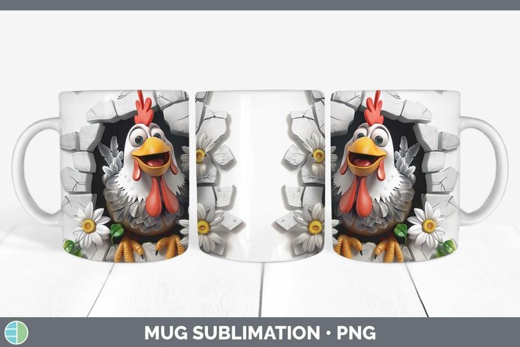 Gorgeous3D Hole in the Wall Mug Wrap design.