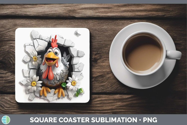 Gorgeous3D Hole in the Wall Square Coaster design.