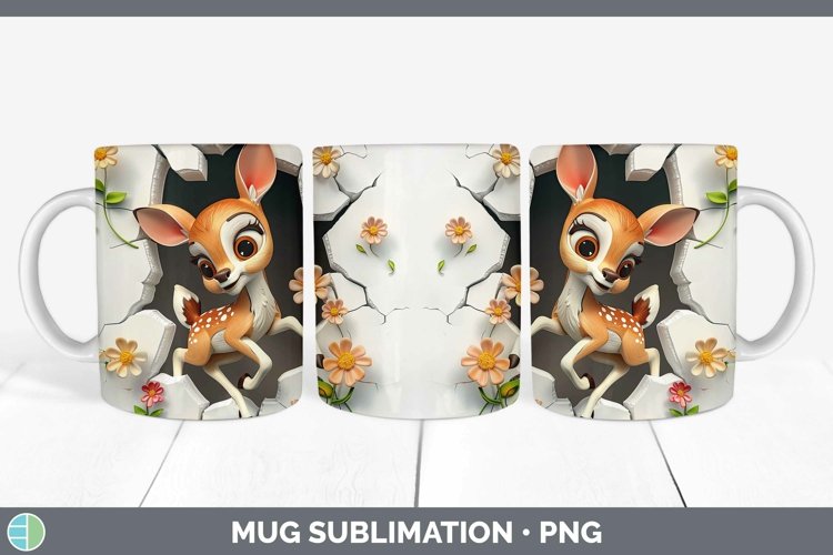 Gorgeous3D Hole in the Wall Mug Wrap design.