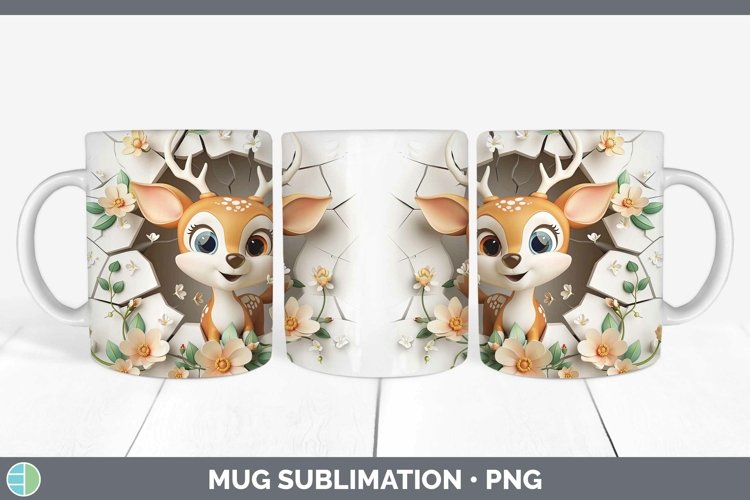 Gorgeous3D Hole in the Wall Mug Wrap design.