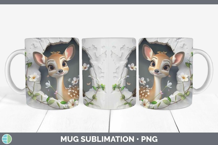 Gorgeous3D Hole in the Wall Mug Wrap design.