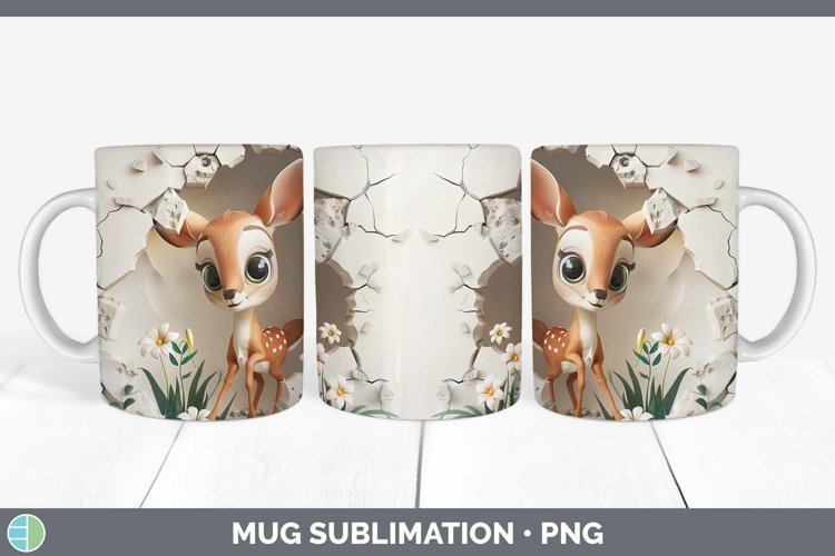 Gorgeous3D Hole in the Wall Mug Wrap design.