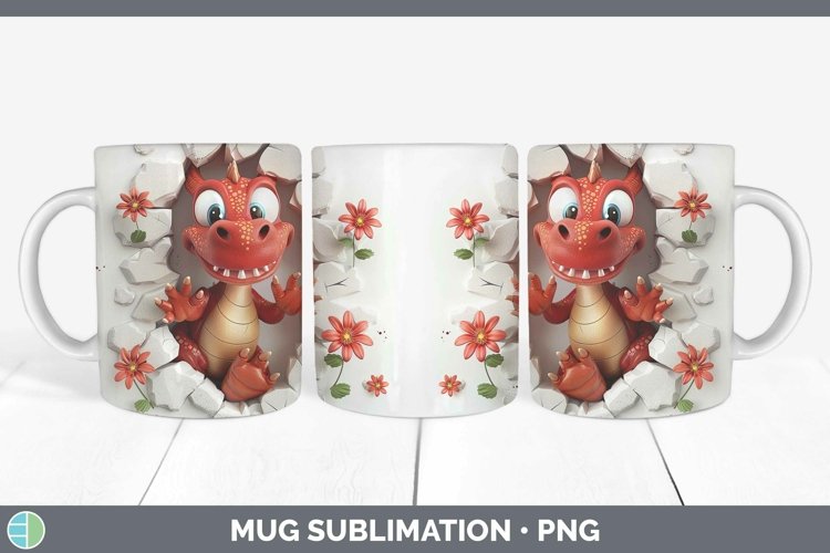 Gorgeous3D Hole in the Wall Mug Wrap design.