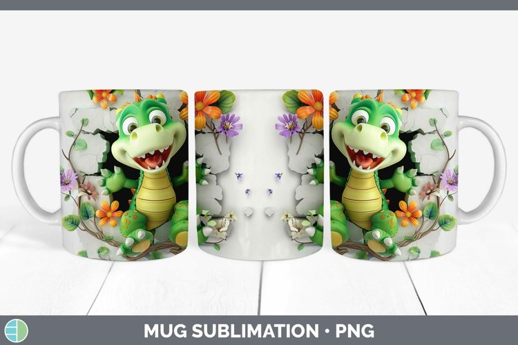 Gorgeous3D Hole in the Wall Mug Wrap design.