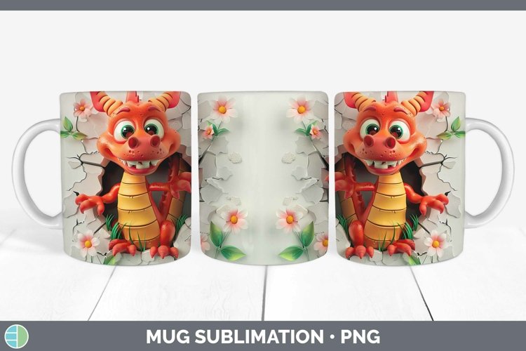 Gorgeous3D Hole in the Wall Mug Wrap design.