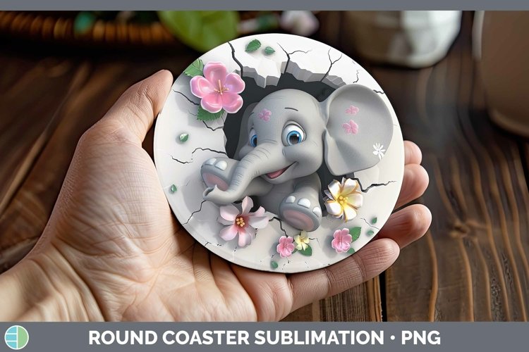 Gorgeous3D Hole in the Wall Round Coaster design.