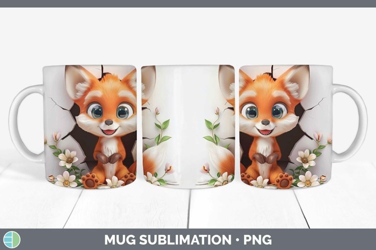Gorgeous3D Hole in the Wall Mug Wrap design.