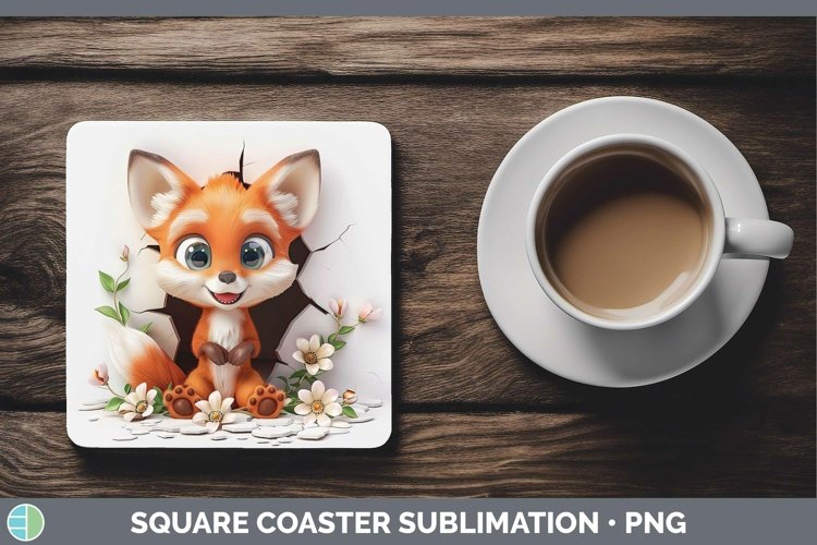Gorgeous3D Hole in the Wall Square Coaster design.