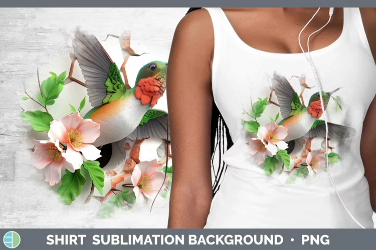 3D Hole in the Wall Hummingbird Shirt | Sublimation Sublimat