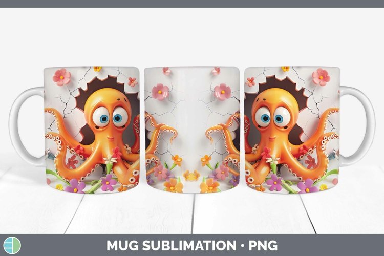 Gorgeous3D Hole in the Wall Mug Wrap design.