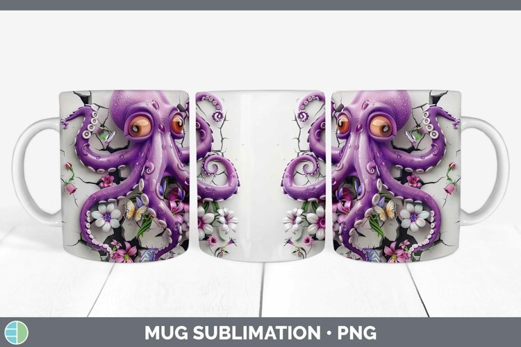 Gorgeous3D Hole in the Wall Mug Wrap design.