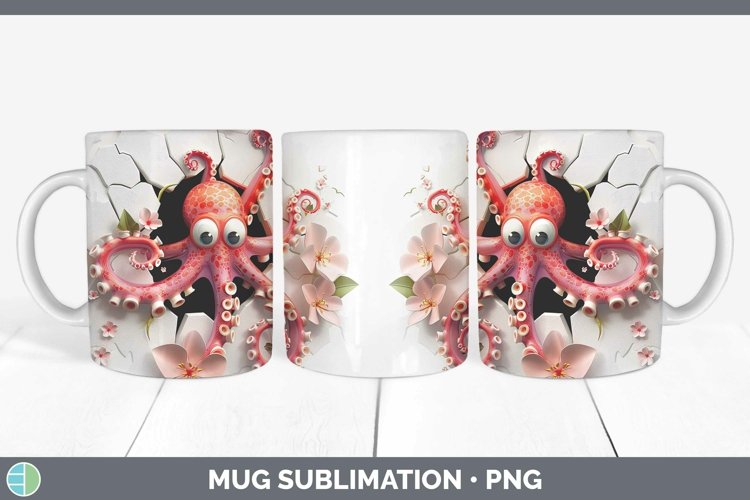 Gorgeous3D Hole in the Wall Mug Wrap design.