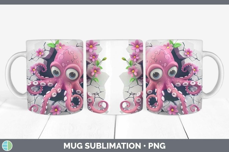 Gorgeous3D Hole in the Wall Mug Wrap design.