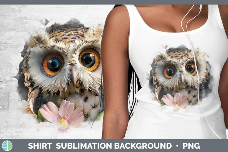 3D Hole in the Wall Owl Shirt | Sublimation Sublimation Back