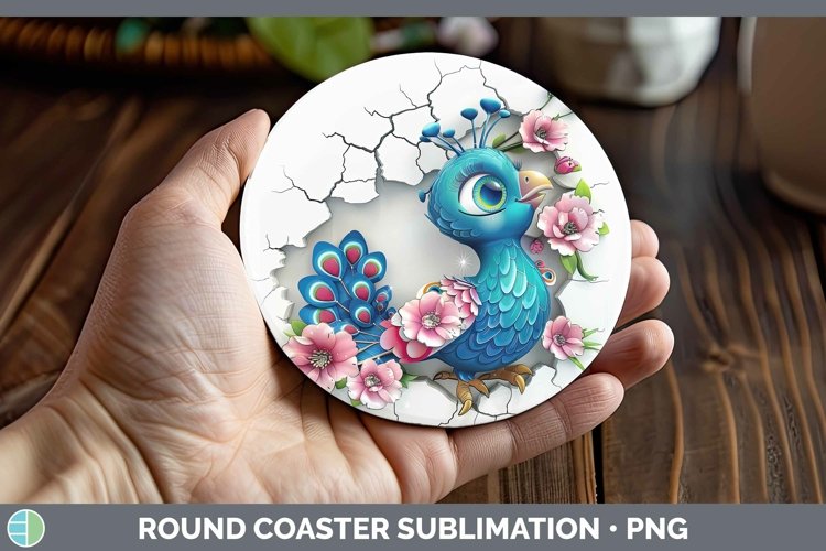 Gorgeous3D Hole in the Wall Round Coaster design.
