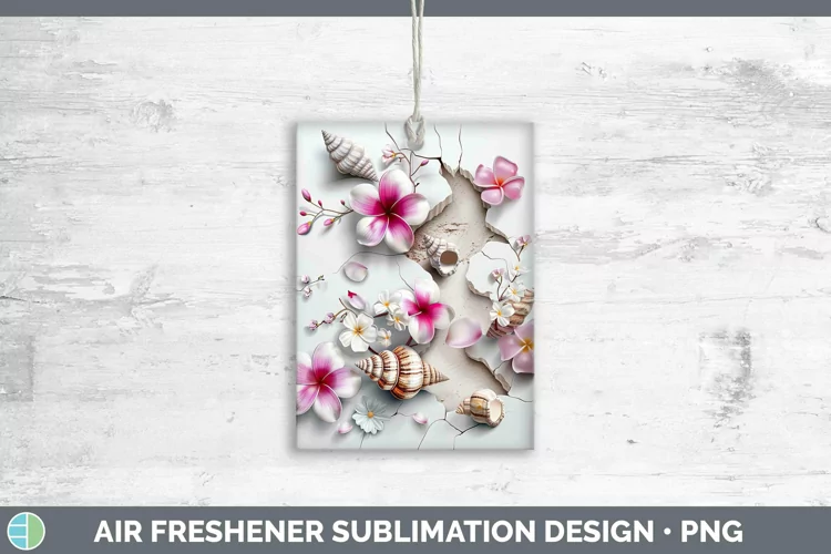 3D Hole in the Wall Seashell Air Freshener | Sublimation Car