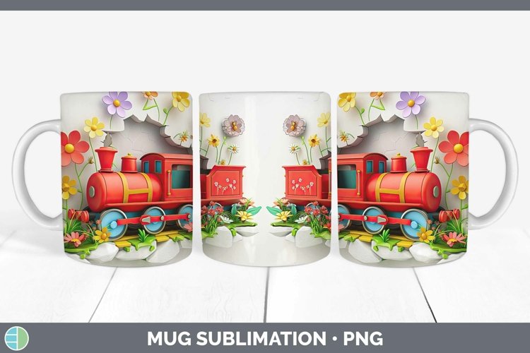 Gorgeous3D Hole in the Wall Mug Wrap design.
