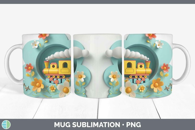 Gorgeous3D Hole in the Wall Mug Wrap design.