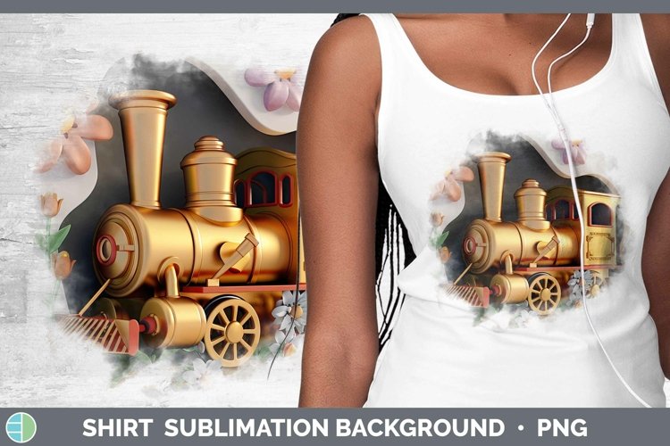 3D Hole in the Wall Train Shirt Sublimation Sublimation Back