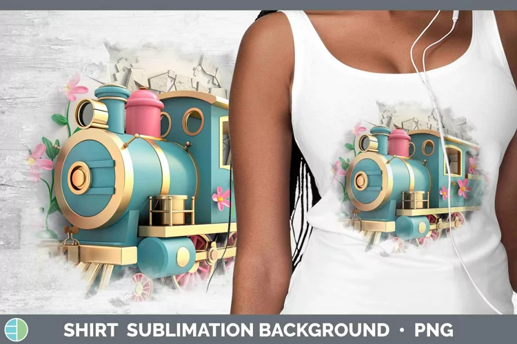 3D Hole in the Wall Train Shirt Sublimation Sublimation Back