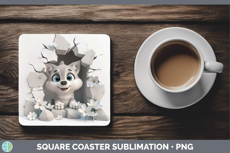Gorgeous3D Hole in the Wall Square Coaster design.