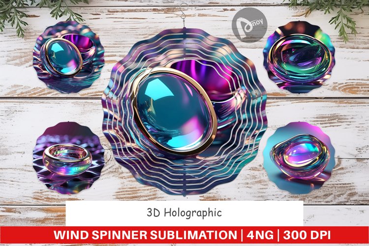 Wind Spinner 3D Holographic Shape