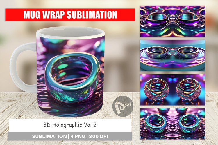 Mug Wrap 3D Holographic Shape